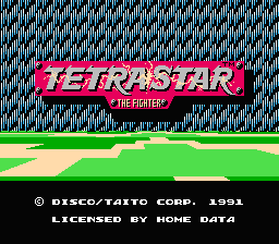 Tetrastar : The Fighter — Title screen